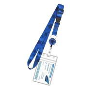 Water Resistant Clear Card Holder and Neck Lanyard Set Identity Card Badge Holder with Retractable for Office