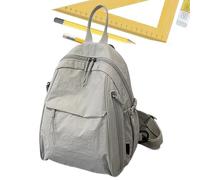 Water Resistant College Backpack - 30x23x15cm, Compact School Bag, Laptop Cabin Backpack | Durable Multi-Pocket Organizer Uses Commuting Outdoor Adventure, Light Gray, Please refer to the description