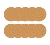 Water-Resistant Cork Saucers for Indoor Plants 10 Piece Set with Functional Sizing from 4 to 12 Inches (300 * 4.3mm)