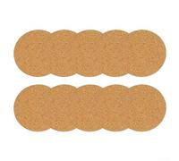 Water-Resistant Cork Saucers for Indoor Plants 10 Piece Set with Functional Sizing from 4 to 12 Inches (100 * 4.3mm)