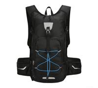 Water Resistant Cycling Rucksack with Helmet Holder | for featherlight nylon build, 45x14x27cm size, ideal for hiking cycling, reduces shoulder strain, black or(Black 45*14*27cm)