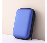 Water resistant EVA hard shell case with zipper closure for external hard drive cable charger compact protective design (Royal Blue)