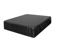 Water Resistant Fabric Sofa Cushion Seat Pads, Replacement for Rattan Furniture (Black, 8Pc Full set (4x Seat + 4x Back Cushion))