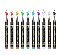 Water Resistant Face Paint Pen 10 Colors Temporary Markers For Skin Washable Body Paint Makeup Face Painting Kit Make Bold And With Cosmetic Grade Ink