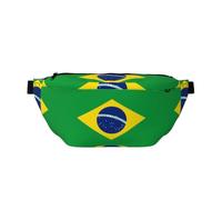 Water Resistant Fanny Pack Adjustable for Running Brazilian Flag Print