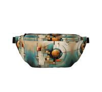 Water Resistant Fanny Pack Adjustable for Running Celestial Harmony Print | Lightweight Polyester Twin Zip Compartments Stow Phone Keys And Cards A Back To School Or Holiday Gift For Men Women Teens