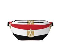 Water Resistant Fanny Pack Adjustable for Running Egyptian Flag Print