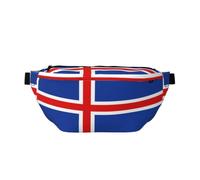 Water Resistant Fanny Pack Adjustable for Running Flag of Iceland Print