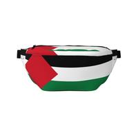 Water Resistant Fanny Pack Adjustable for Running Flag of Palestine Print