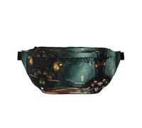 Water Resistant Fanny Pack Adjustable for Running Hedge Maze Print