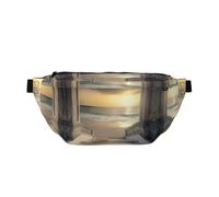 Water Resistant Fanny Pack Adjustable for Running Stairway to Heaven Print | Lightweight Polyester Twin Zip Compartments Stow Phone Keys And Cards A Back To School Or Holiday Gift For Men Women Teens