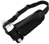 Water-Resistant Fanny Pack with Water Bottle Holder - Large Capacity for Hiking, Cycling & Outdoor Activities | Adjustable Strap for Men & Women (Black, Bottle Not Included)
