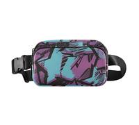 Water Resistant Fanny Waist Pack with Adjustable Strap Cute Crossbody Bag Anti Theft Waist Pack Abstract Chaotic Pattern Urban Geometric Men Women for Travel Vacation Running, Abstract Chaotic Pattern