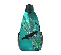 Water Resistant Galaxy Animal Dragonfly Printed Sling Crossbody Bag