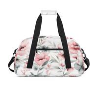 Water Resistant Gym Duffle Bag - with Compartment, Ideal for Sport & Carry-On Weekender Travel for Girls, Boys, Men & Women, 18.9" x 10.6" x 8.7", Agile Rose