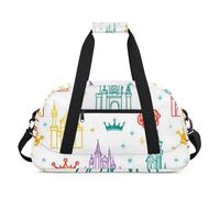 Water Resistant Gym Duffle Bag - with Compartment, Ideal for Sport & Carry-On Weekender Travel for Girls, Boys, Men & Women, 18.9" x 10.6" x 8.7", Innocent Fairy