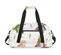 Water Resistant Gym Duffle Bag - with Compartment, Ideal for Sport & Carry-On Weekender Travel for Girls, Boys, Men & Women, 18.9" x 10.6" x 8.7", Fairy - Tale Royal