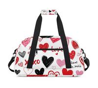 Water Resistant Gym Duffle Bag - with Compartment, Ideal for Sport & Carry-On Weekender Travel for Girls, Boys, Men & Women, 18.9" x 10.6" x 8.7", Dreamy Romance