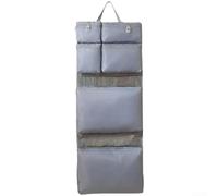 Water Resistant Hanging Travel Bag, 6 Compartment Clothes Storage Organizer with Handle for Holiday Packing(Light Gray Eight)