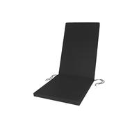 Water Resistant High Back Chair Pad with Removable Washable Cover Outdoor Garden Patio Seat Cushion High-Density Foam [Black]