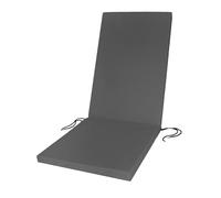 Water Resistant High Back Chair Pad with Removable Washable Cover Outdoor Garden Patio Seat Cushion High-Density Foam [Dark Grey]