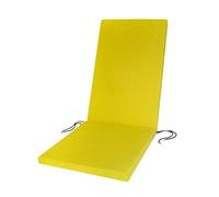 Water Resistant High Back Chair Pad with Removable Washable Cover Outdoor Garden Patio Seat Cushion High-Density Foam [Yellow]