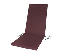 Water Resistant High Back Chair Pad with Removable Washable Cover Outdoor Garden Patio Seat Cushion High-Density Foam [Brown]