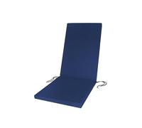 Water Resistant High Back Chair Pad with Removable Washable Cover Outdoor Garden Patio Seat Cushion High-Density Foam [Navy Blue]
