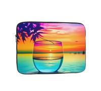 Water-Resistant Laptop Case Sleeve Colorful Glass Drink Sunset - Slim & Portable Shockproof Protective Cover For 10 Inch, 12 Inch, 13 Inch, 15 Inch, 17 Inch Laptops