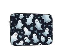 Water-Resistant Laptop Case Sleeve Cute White Ghost Halloween Pattern - Slim & Portable Shockproof Protective Cover For 10 Inch, 12 Inch, 13 Inch, 15 Inch, 17 Inch Laptops