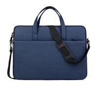 Water Resistant Laptop Sleeve Case with Handle and Adjustable Shoulder Strap for 13/14/15 Inch Notebooks Protective Bag, Blue, 13 Inches
