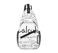 Water Resistant Math Geometry G alculus Printed Sling Crossbody Bag