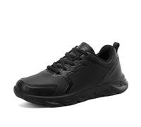 Water-Resistant, Non-Slip Women's Work Shoes Oil-Proof for Restaurants, Comfortable Black Workout Sneakers