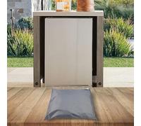Water Resistant Outdoor Cover for Upright Compact Freezers and Beverage Coolers Featuring 210D Oxford Construction Side Storage Pockets and Pull Loops (grey S)