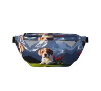 Water Resistant Pack Adjustable The Little Dog in the Alps Print