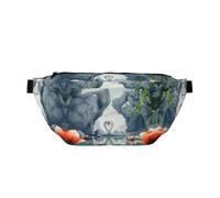 Water Resistant Pack Adjustable Two Swans Swimming on the Lake Print