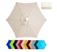 Water Resistant Patio Umbrella Replacement Canopy - Durable Square Cantilever Top Cover for Outdoor Garden, Beach & Pool - Universal Fit Parasol Canopy