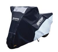 Water Resistant Polyethylene Motorcycle Cover - Black/White Oxford