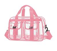 Water Resistant PVC Carryall Bag for Fitness Enthusiasts Travelers Oversized Transparent Design Friendly Tear Resistant Spacious Sports Event Bag
