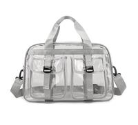 Water Resistant PVC Carryall Bag for Fitness Enthusiasts Travelers Oversized Transparent Design Friendly Tear Resistant Clear Travel Organizer for Gym