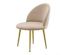 Water Resistant Silver Fox Velvet Chair Cover for Dining Chairs Duck Style, Easy to Clean (camel)