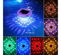 Water-Resistant Solar Floating Pool Light for Above Ground and Inground Pools with Dual Charging via Sunlight or USB (3pcs)