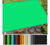 Water Resistant Sun Shade Sail 4x5.5m UV Protection Patio Awning for Garden & Backyard Green Includes Free Ropes Anti Rain Outdoor Canopy Cover