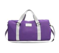 Water Resistant Travel Storage Bag With Dry Wet Compartment Division Spacious Lightweight Nylon Construction Adjustable Shoulder Strap For Gym Necessaries Multi Function Shoulder Carry Lasting Travel