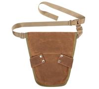 Water-Resistant Waxed Canvas Garden Tool Bag with 8 Pockets, Convertible Backpack/Shoulder/Hand Carry for Gardeners & Outdoor Workers (Brown)