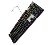 Water Resistant Wireds Keyboards RGBs Backlits Thin AntiGhosting And Blue Switches Computer For PC Mechanical Gaming