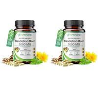 Water Retention Tablets - Dandelion Root Capsules 5000mg | (4-Month Supply) 120 Vegan Capsules | High-Strength Herbal Supplement for Bloating, Detox & Fluid Balance | Non-GMO & Lab-Tested (Pack of 2)