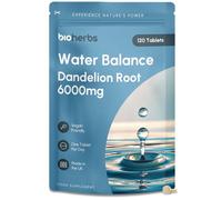 Water Retention Tablets - Dandelion Root Capsules 6000mg (4-Month Supply) | 120 Vegan Tablets by BioHerbs