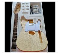 Water Ripple Electric Guitar Making Material Accessories Solid Wood Leather Basswood Body DIY Combination Kit Unfinished Guitar Kit (Color : 12)