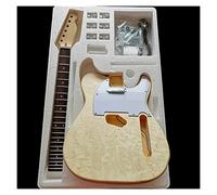 Water Ripple Electric Guitar Making Material Accessories Solid Wood Leather Basswood Body DIY Combination Kit Guitar DIY kit (Color : 19)